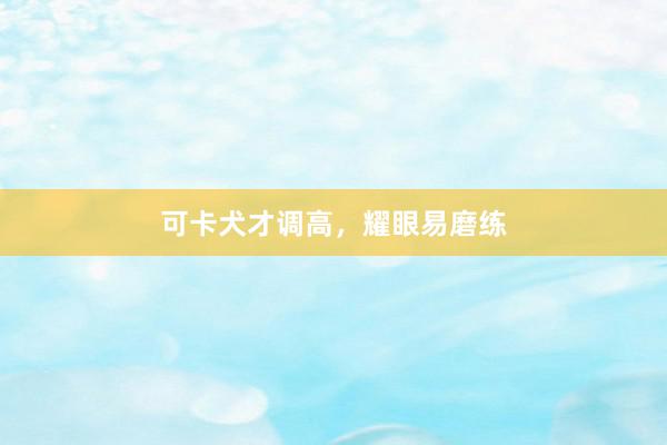 可卡犬才调高，耀眼易磨练